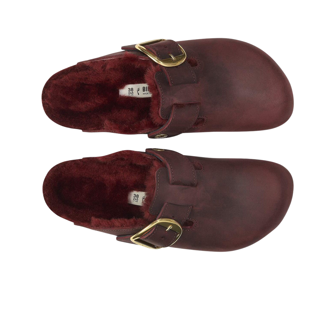 (W) 버켄스탁 보스턴 빅 버클 셔링 진판델 - 내로우((W) Birkenstock Boston Big Buckle Shearling Zinfandel - Narrow) - 2