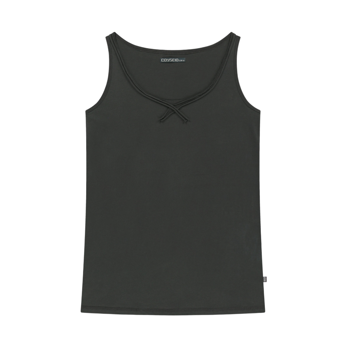 코이세이오 038 로우 엣지 슬리브리스 차콜(COYSEIO 038 Raw Edge Sleeveless Charcoal)