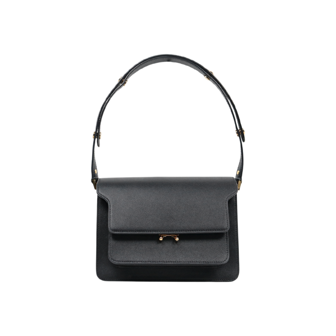 ITSIIAEGUAMN Marni Black Saffiano Trunk Shoulder Bag C-A50647