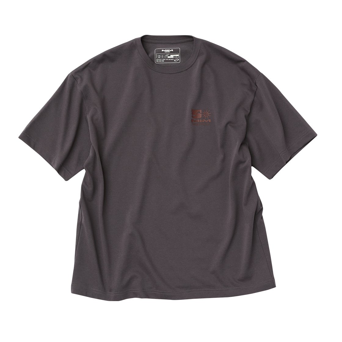 엠아이엠 선하트레이트 티셔츠 차콜 그레이(MIM Sunheartrate T-shirt Charcoal Grey)