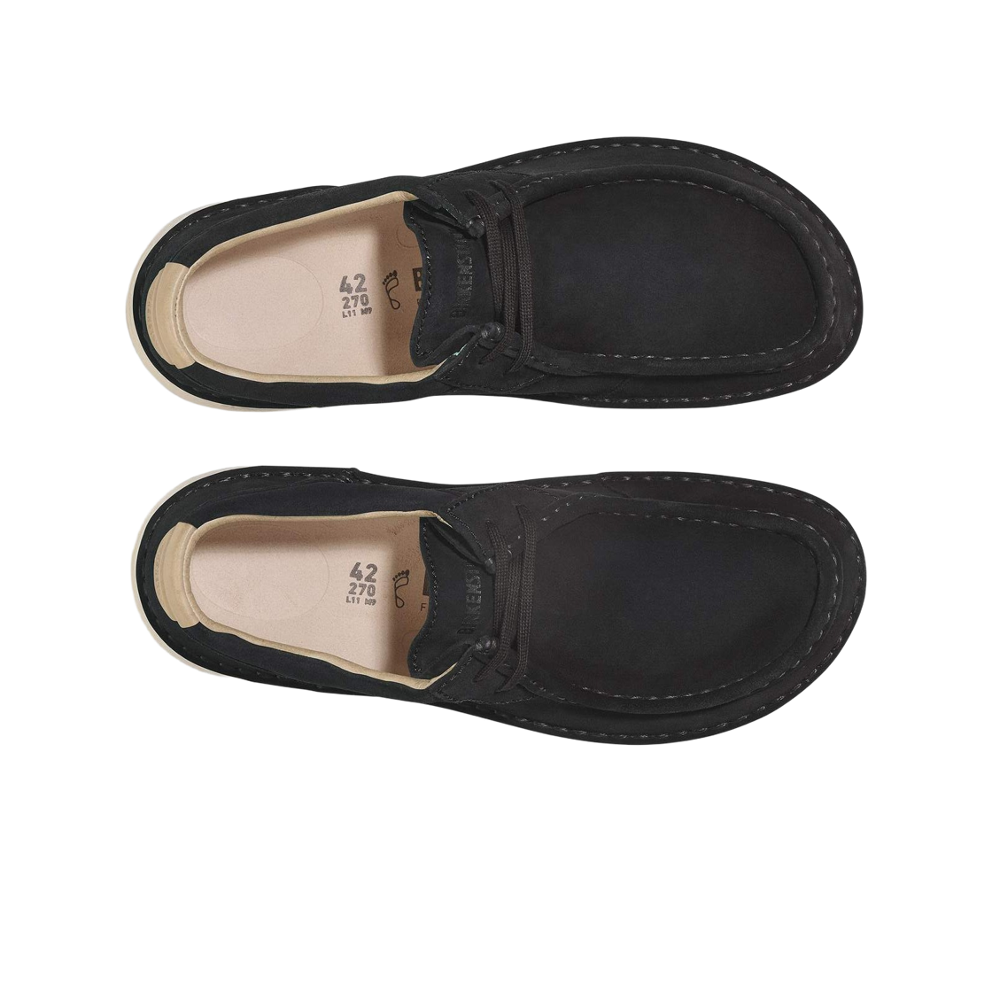 (W) 버켄스탁 패서디나 스웨이드 레더 블랙 - 내로우((W) Birkenstock Pasadena Suede Leather Black - Narrow) - 2