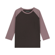 COYSEIO 038 Color Mixed Raglan Capri Long Sleeve Charcoal