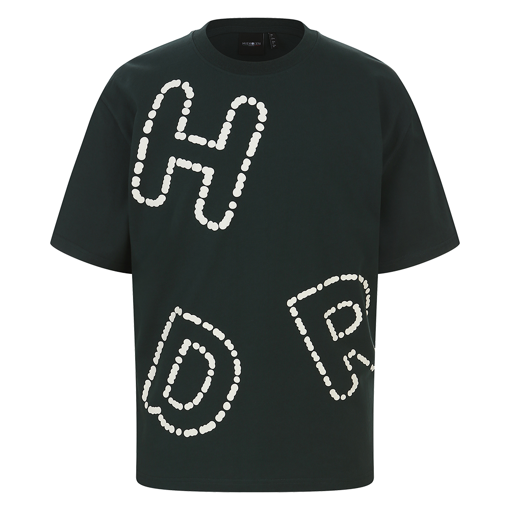 H31F2TR123 HYDROGEN Unisex Big Typo Short Sleeve T-Shirt Green