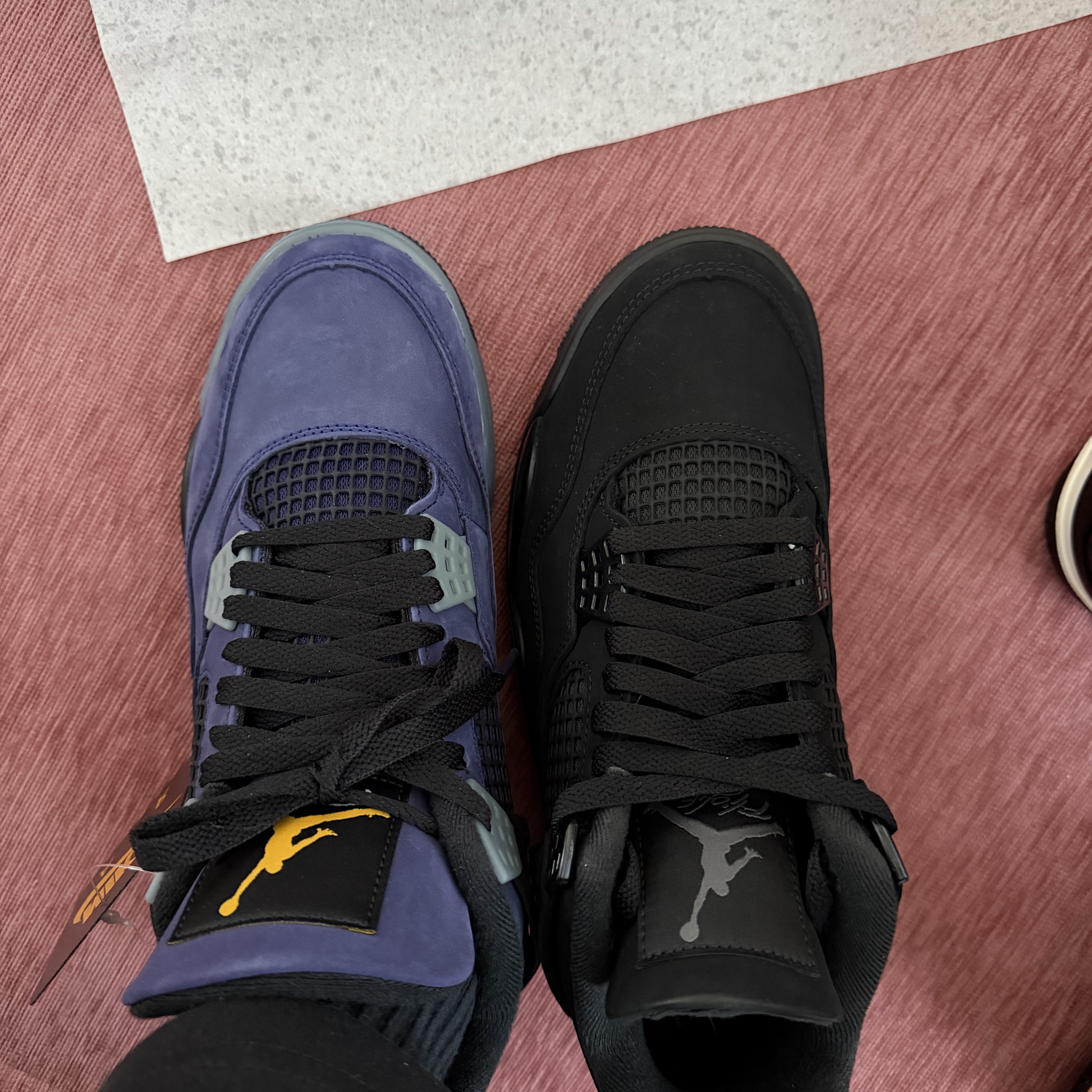 Jordan 4 Retro Imperial Purple 착용 스타일 - 5
