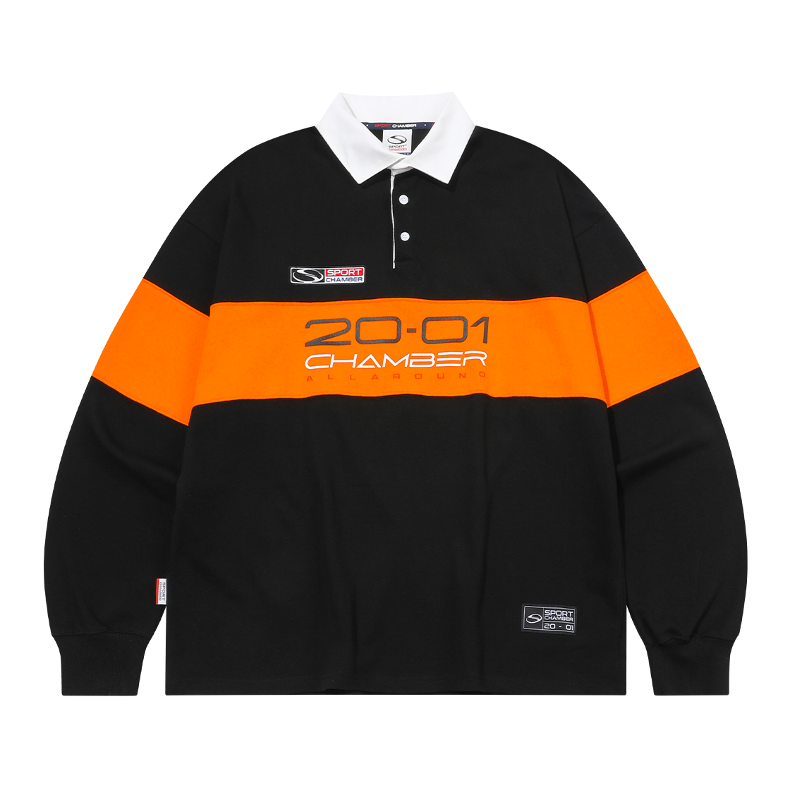 [트리플적립] 스포츠챔버 SC 2001 럭비 티셔츠 블랙([트리플적립] SPORT CHAMBER SC 2001 Rugby T-shirt BLACK)
