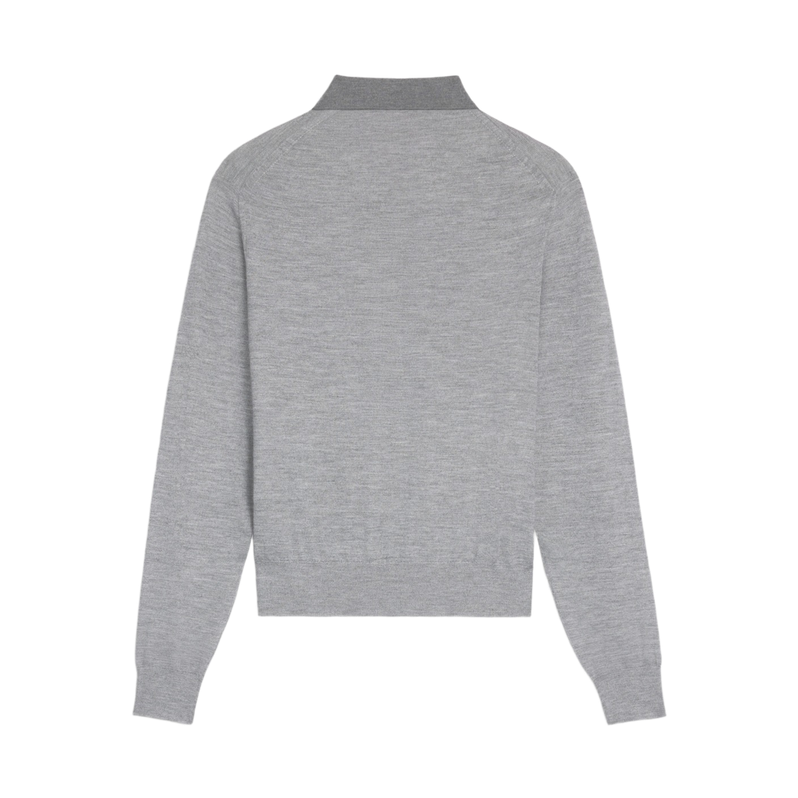 (W) 셀린느 폴로 스웨터 파인 캐시미어 실크 라이트 그레이 그레이((W) Celine Polo Sweater in Fine Cashmere Silk Light Grey Grey) - 2