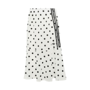 (W) Adidas Originals Sheer Polka Dot Skirt Off White - KR Sizing
