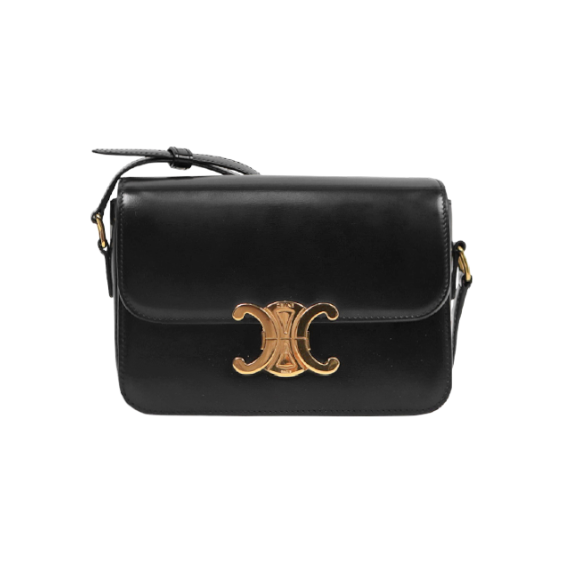 ITWLFHE7KLNA Celine Black Triomphe Shoulder Bag C-A51044