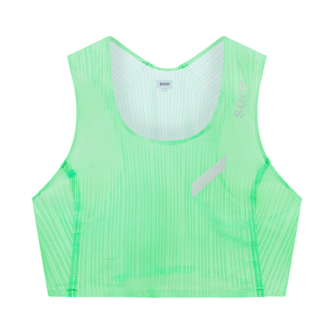 (W) 소어 러닝 크롭 레이스 베스트 브라이트 그린((W) Soar Running Crop Race Vest Bright Green) - 1
