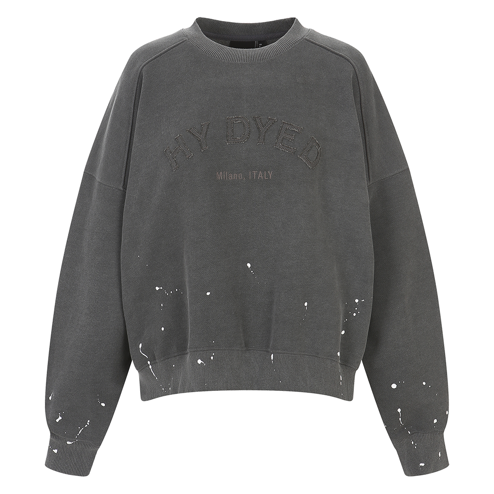 하이드로겐 여성 페인트 다잉 맨투맨 그레이(HYDROGEN Women's Paint Dye Sweatshirt Grey)