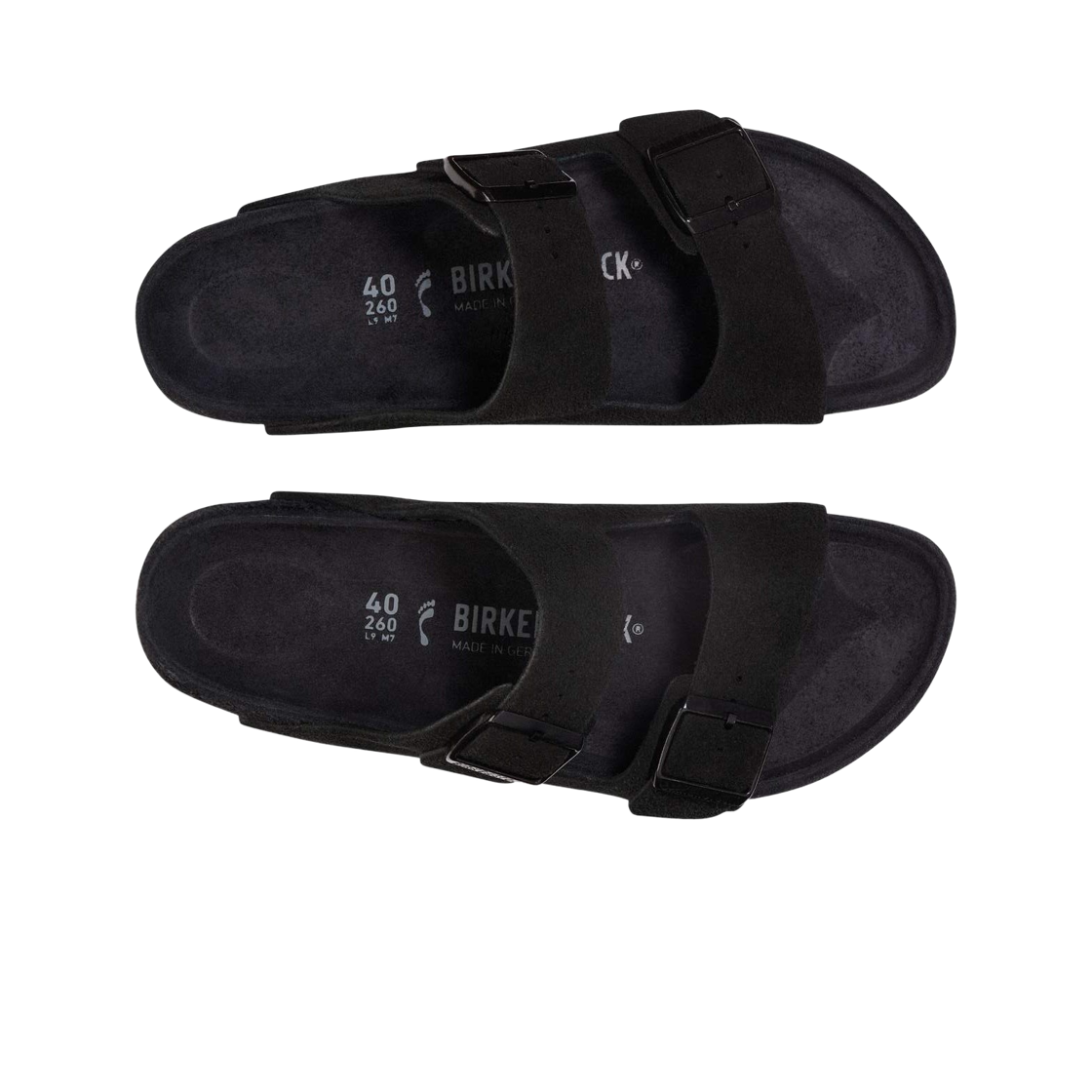 버켄스탁 아리조나 스웨이드 레더 블랙 - 레귤러(Birkenstock Arizona Suede Leather Black - Regular) - 2