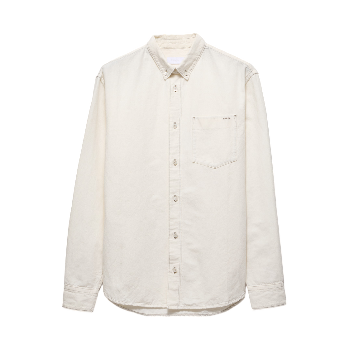 프라다 샴브레이 셔츠 에크루(Prada Chambray Shirt Ecru)