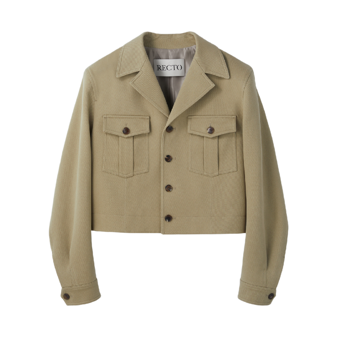 렉토 시그니처 밀리터리 코튼 재킷 라이트 카키(Recto Signature Military Cotton Jacket Light Khaki)
