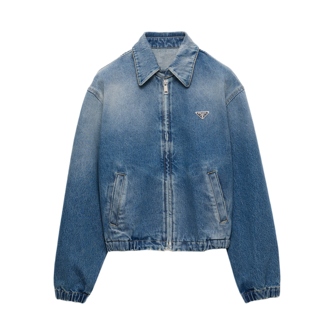 GFB337-16PK-F0V3N (W) Prada Denim Jacket Light Blue