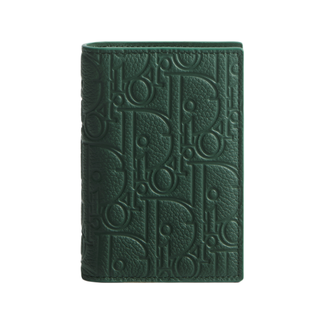 2ESCH138GLF-H620 Dior Bifold Card Holder Dior Gravity Leather Deep Green