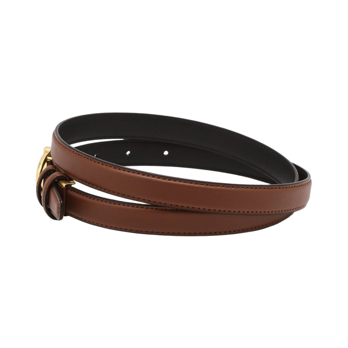 아떼 바네사브루노 액세사리 20MM 브라운 레더 더블에이 벨트 (골드) 브라운(Athe Vanessabruno Acc 20Mm Brown Leather Double A Belt (Gold) Normal Brown) - 2