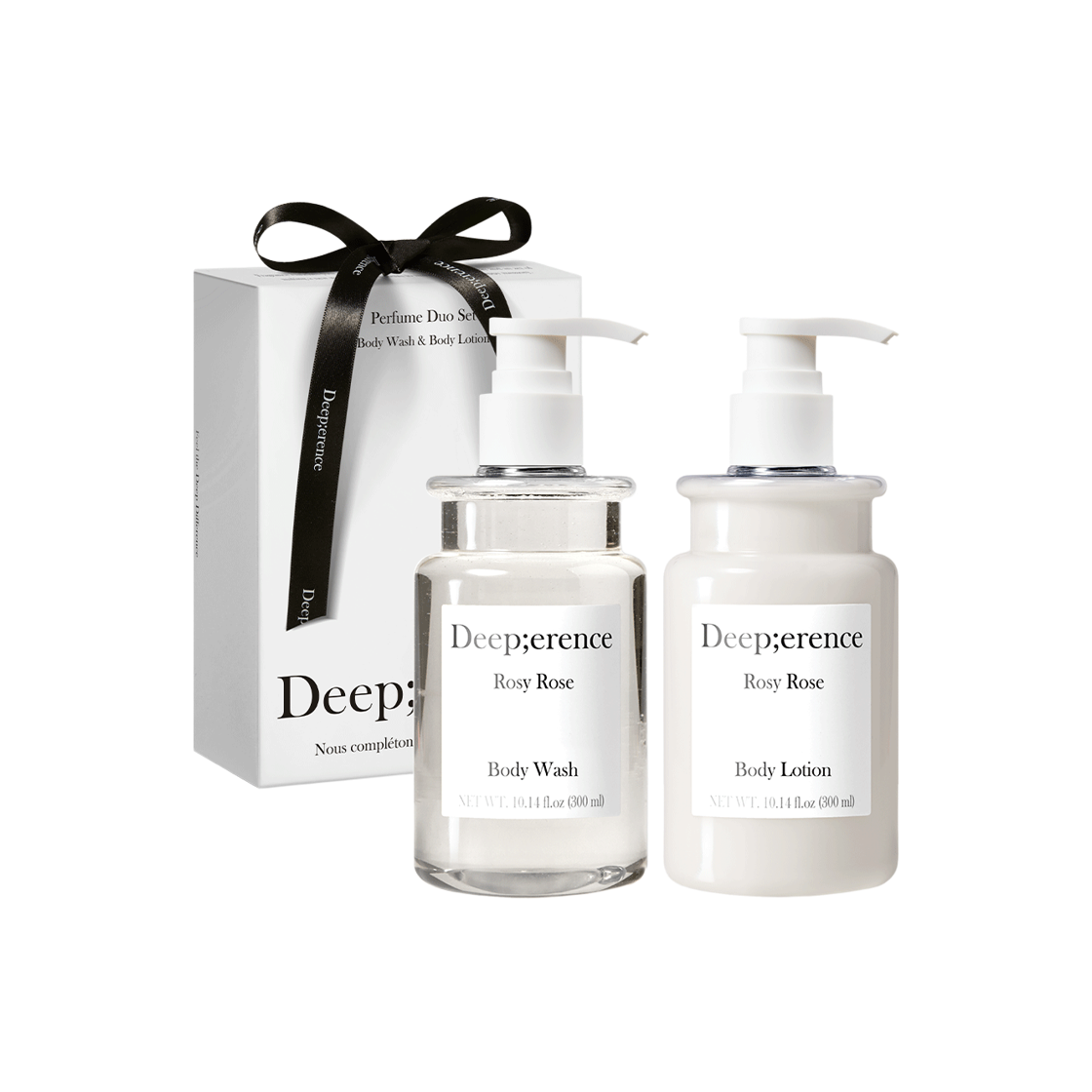 딥퍼랑스 퍼퓸 드 바디듀오세트 로지로즈 (바디워시+바디로션)(Deeperence Perfume de Body Duo Set – Rosy Rose (Body Wash + Body Lotion))