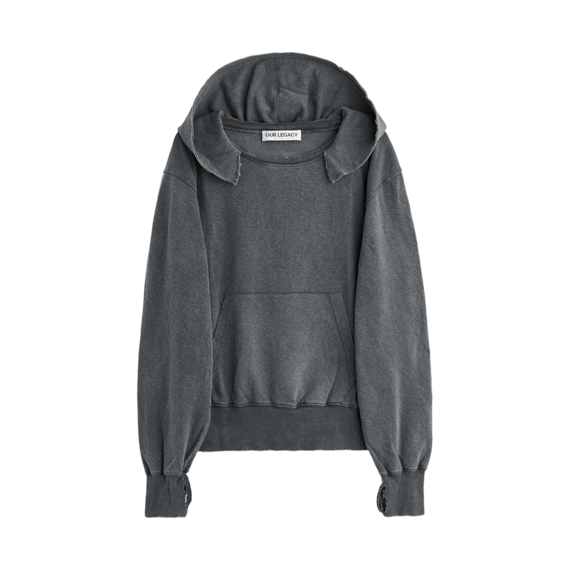 M2266RWB Our Legacy Relic Hoodie Washed Black Rogue Loopback