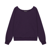 COYSEIO 038 Off-Shoulder Sweatshirt Purple