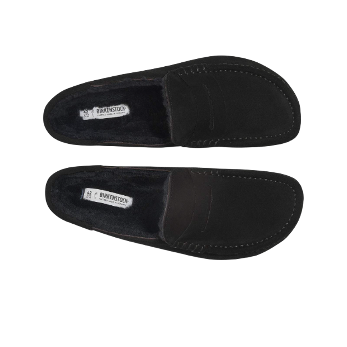 버켄스탁 네이플스 셔링 스웨이드 레더 퍼 블랙 - 레귤러(Birkenstock Naples Shearling Suede Leather Fur Black - Regular) - 2