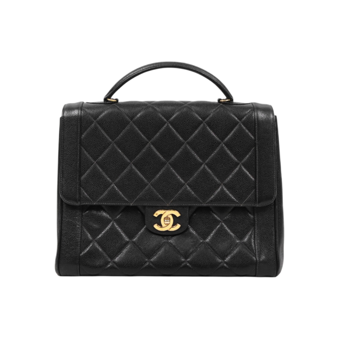 샤넬 블랙 캐비어 퀼팅 CC 브리프케이스 토트백 A-A48511(Chanel Black Caviar Quilted CC Briefcase Tote A-A48511)