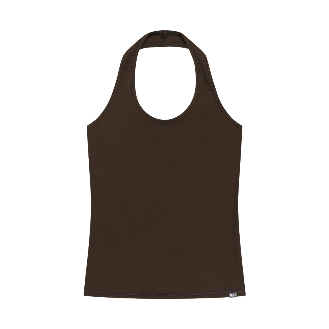 코이세이오 038 홀터 넥 슬리브리스 브라운