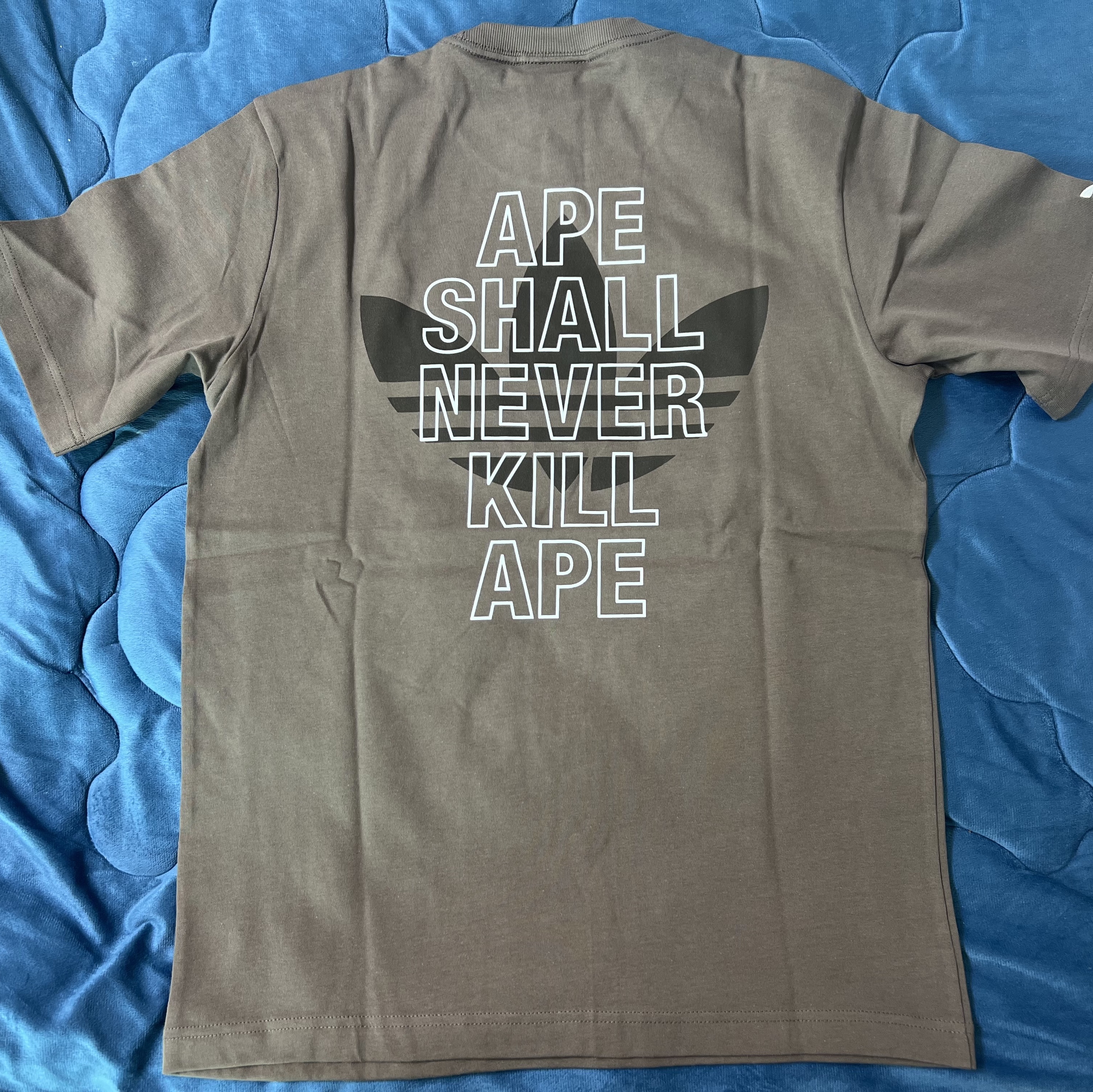 Adidas x BAPE Short Sleeve T-Shirt Earth Strata - KR Sizing 착용 스타일 - 4