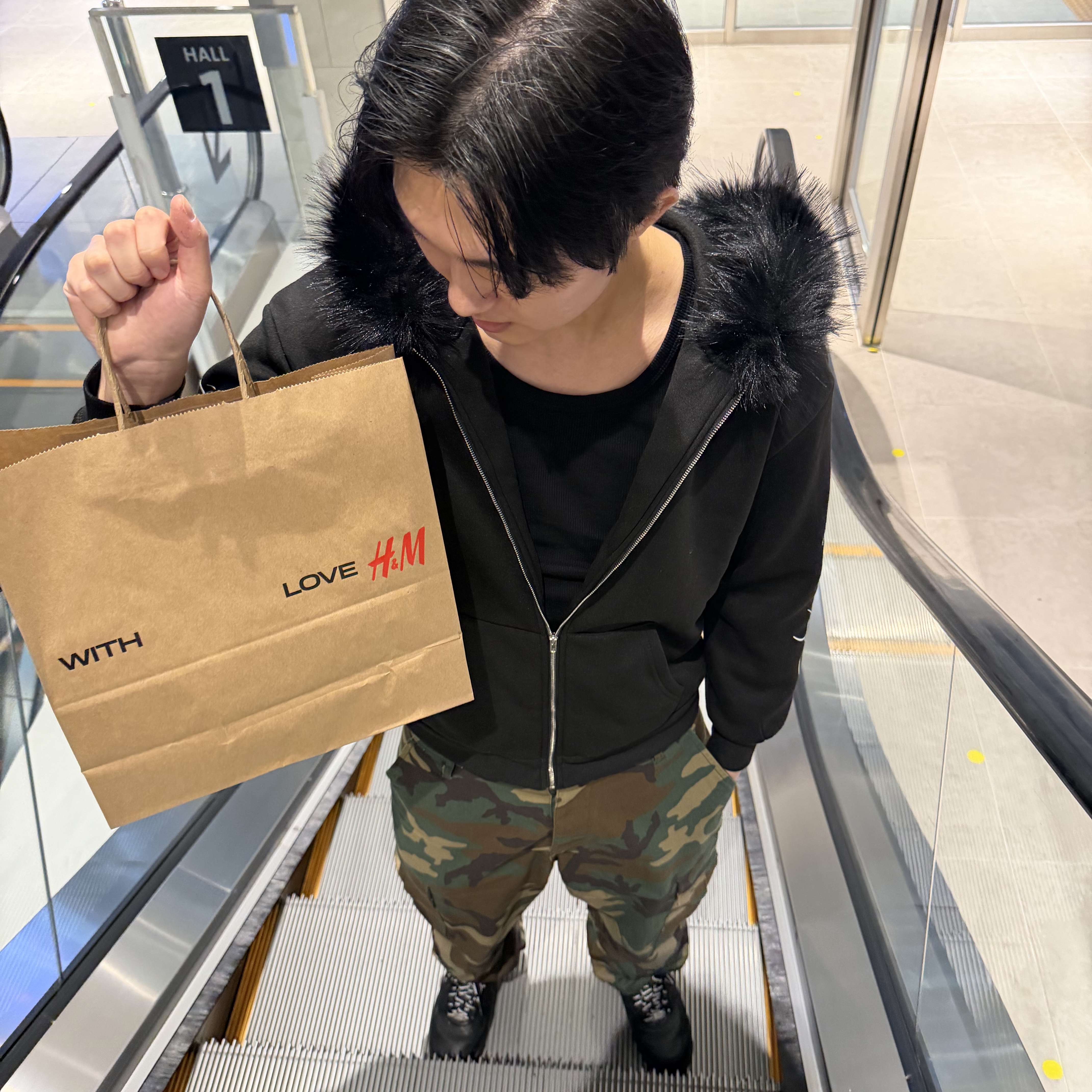 Nike x Supreme Air Force 1 Low Black, The North Face White Label Novelty Nuptse RDS Down Jacket Black 착용 스타일 - 2