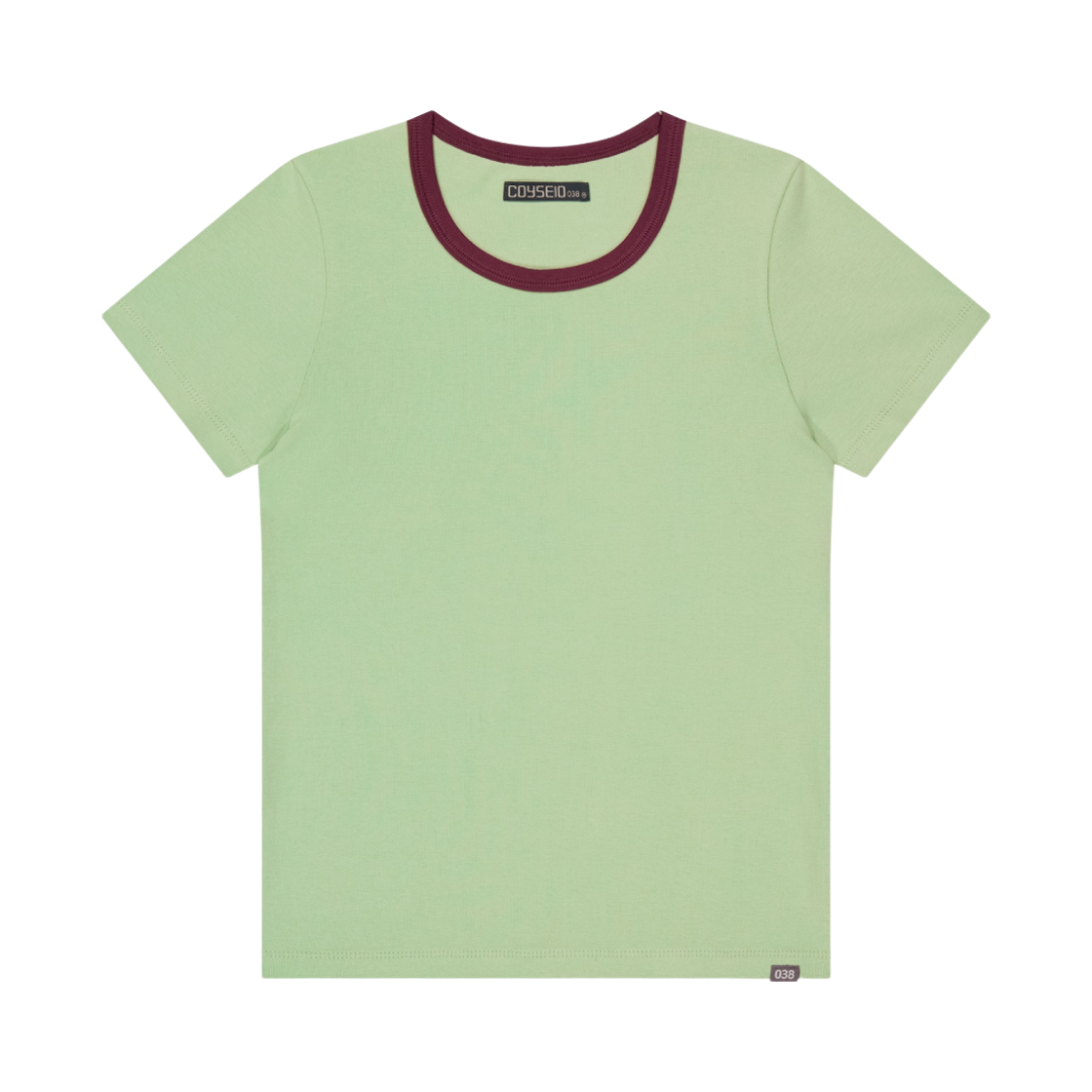 코이세이오 038 베이직 슬림 티셔츠 라이트 그린(COYSEIO 038 Basic Slim T-Shirt Light Green)