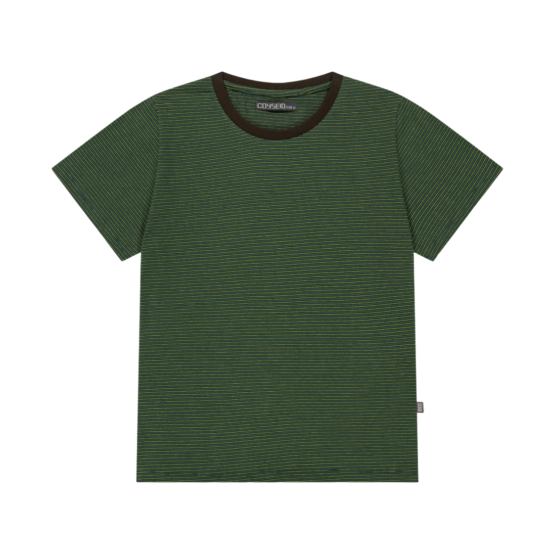 코이세이오 038 핀 스트라이프 티셔츠 그린