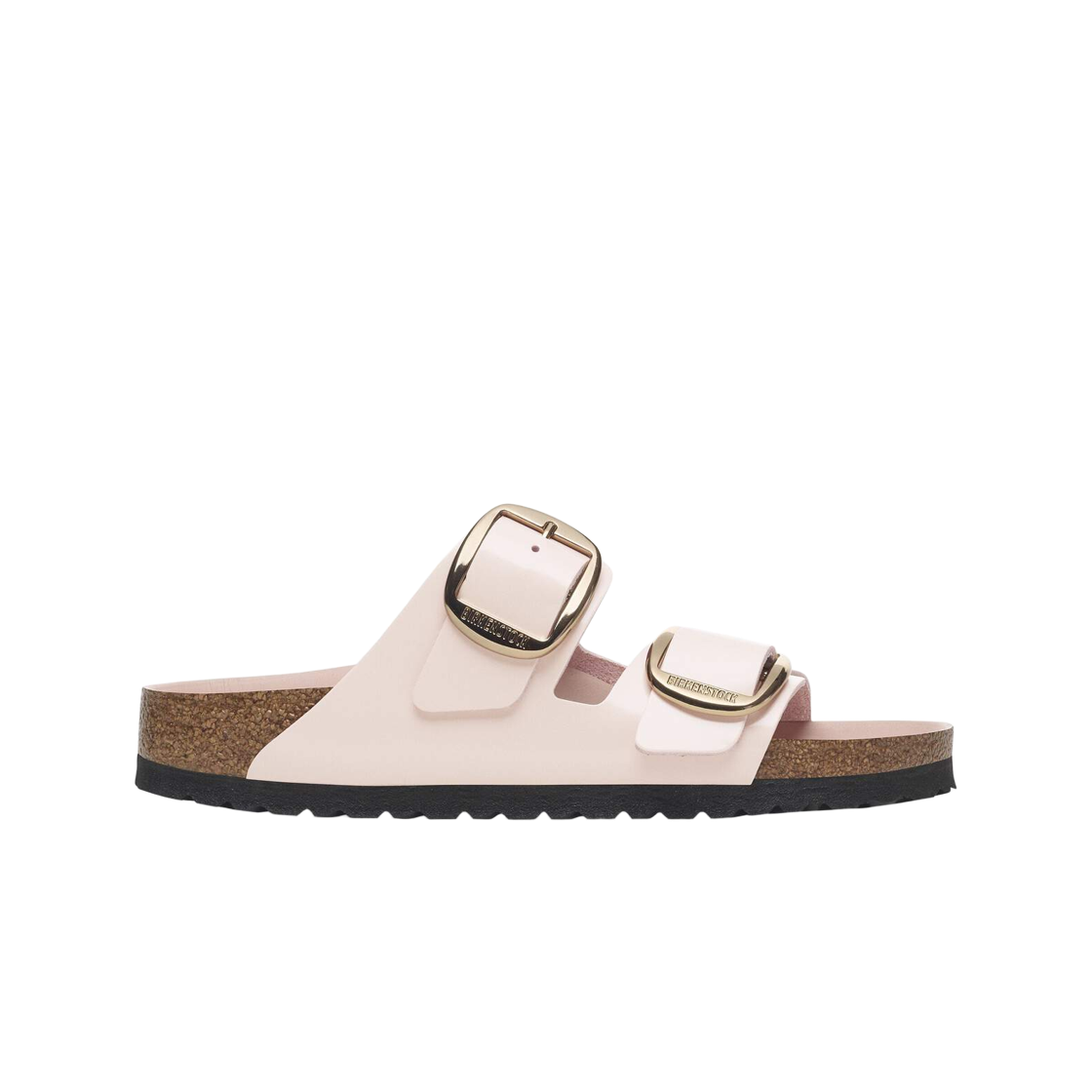 1029392 (W) Birkenstock Arizona Big Buckle Natural Leather Patent High Shine Light Rose - Narrow