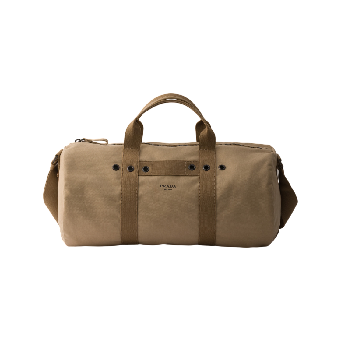 2VC056-010-F0F24 Prada Canvas Duffel Bag Desert Beige