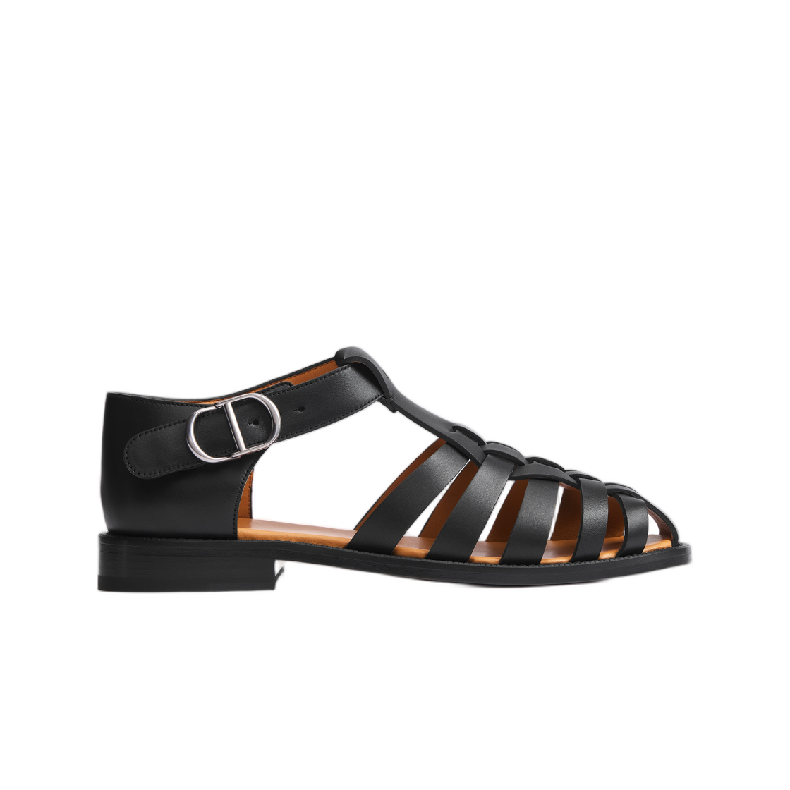 3SA155ACD-H900 Dior Al Mare Fisherman Sandal Smooth Calfskin Black