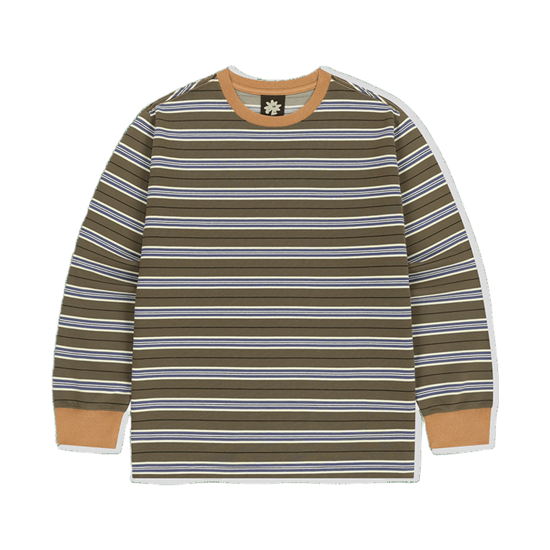 [트리플적립]썬러브 33 스트라이프 롱 슬리브 티 브라운