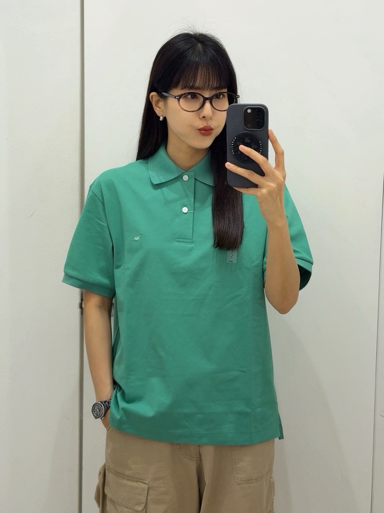 Uniqlo x JW Anderson Dry Pique Polo Shirt Green, Chanel J12 Watch 33mm Quartz Black 착용 스타일 - 2