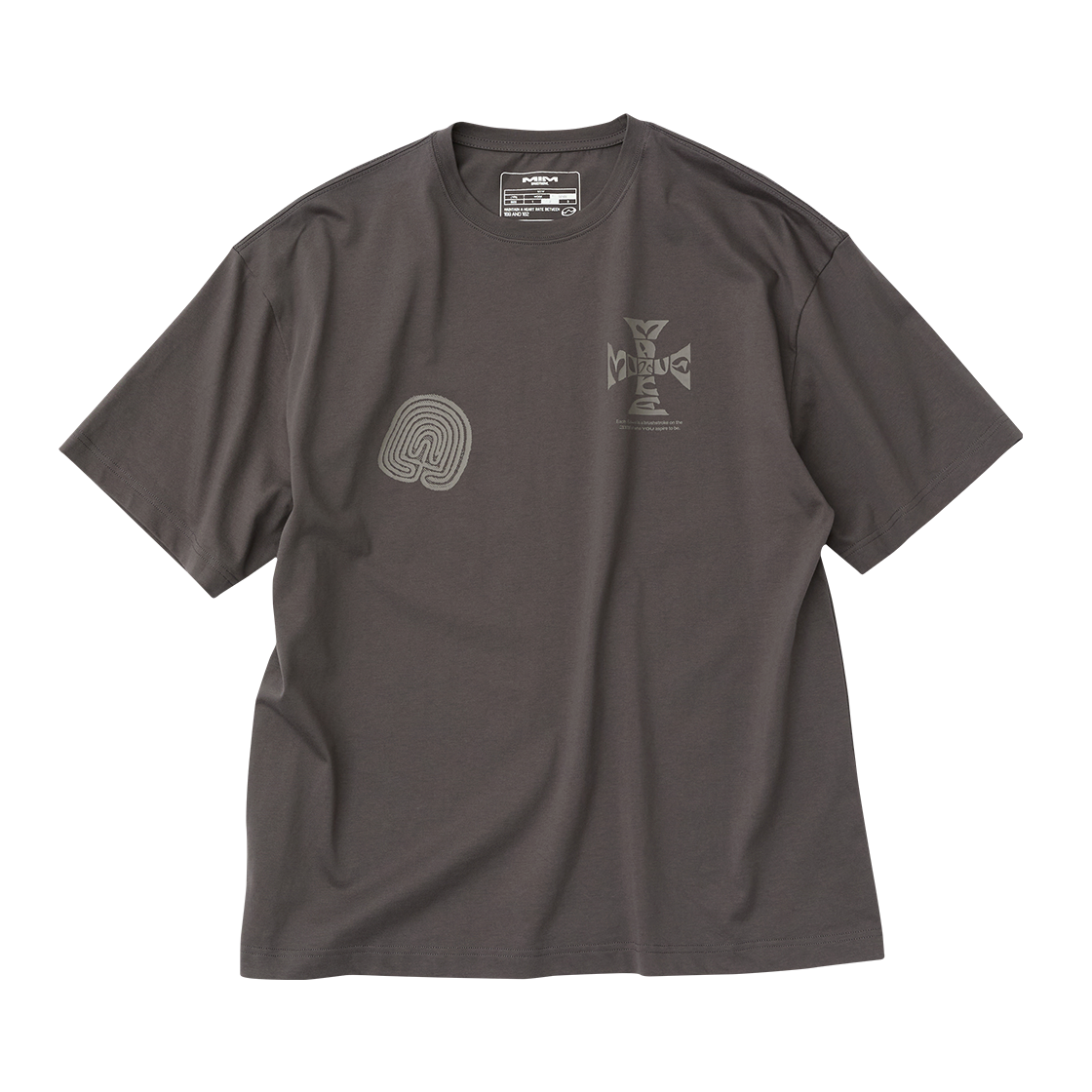 엠아이엠 사일런트 뮤럴 티셔츠 차콜 그레이(MIM Silent Mural T-shirt Charcoal Grey)