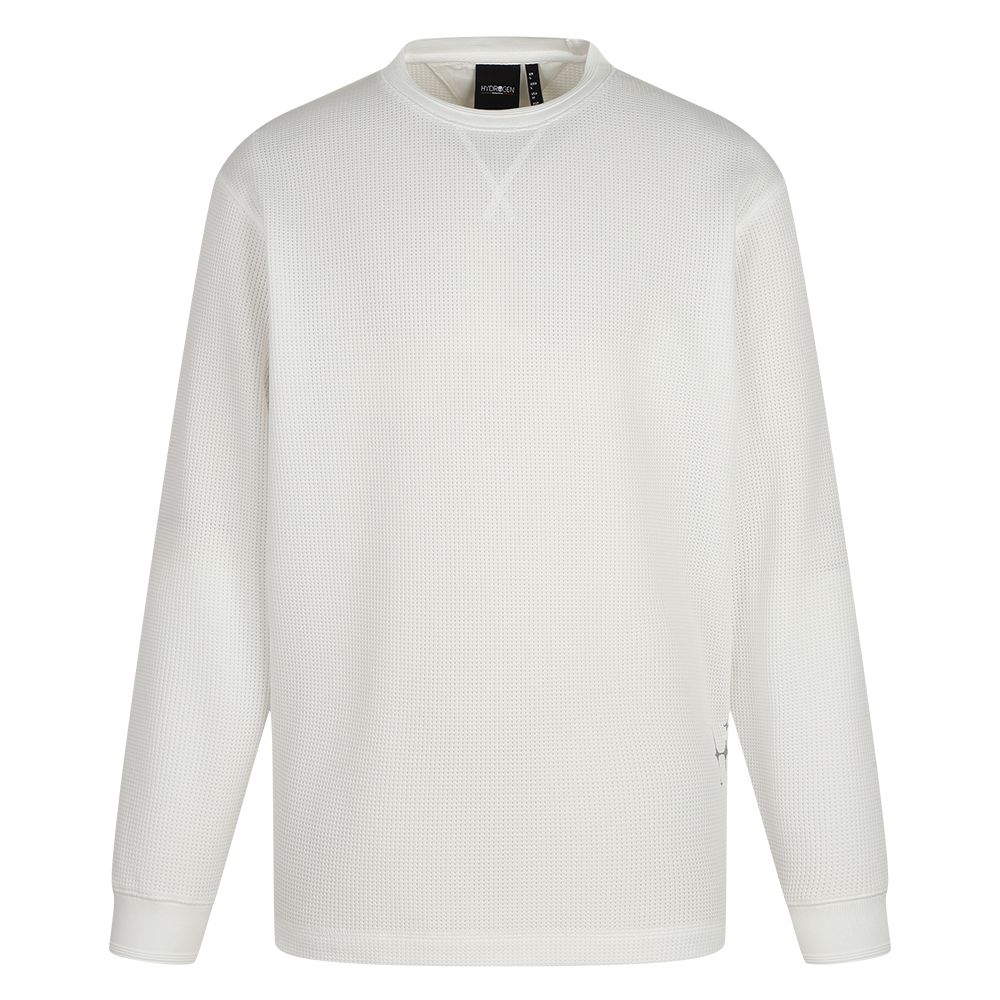 하이드로겐 남성 와플 롱슬리브 화이트(HYDROGEN Men's Waffle Long Sleeve White)