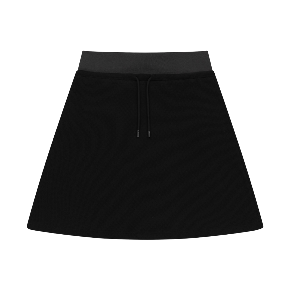 코이세이오 038 미니 와플 에이 라인 스커트 블랙(COYSEIO 038 Mini Waffle A-Line Skirt Black)