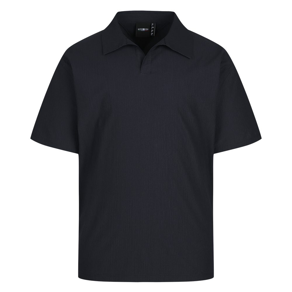 H11F2TO294 HYDROGEN Men's Airy Seersucker Polo T-Shirt Navy