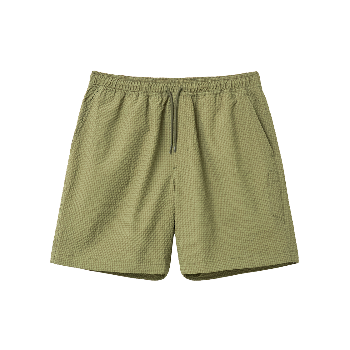 YGM1SO305BCN Yale Seersucker Check Shorts_Green