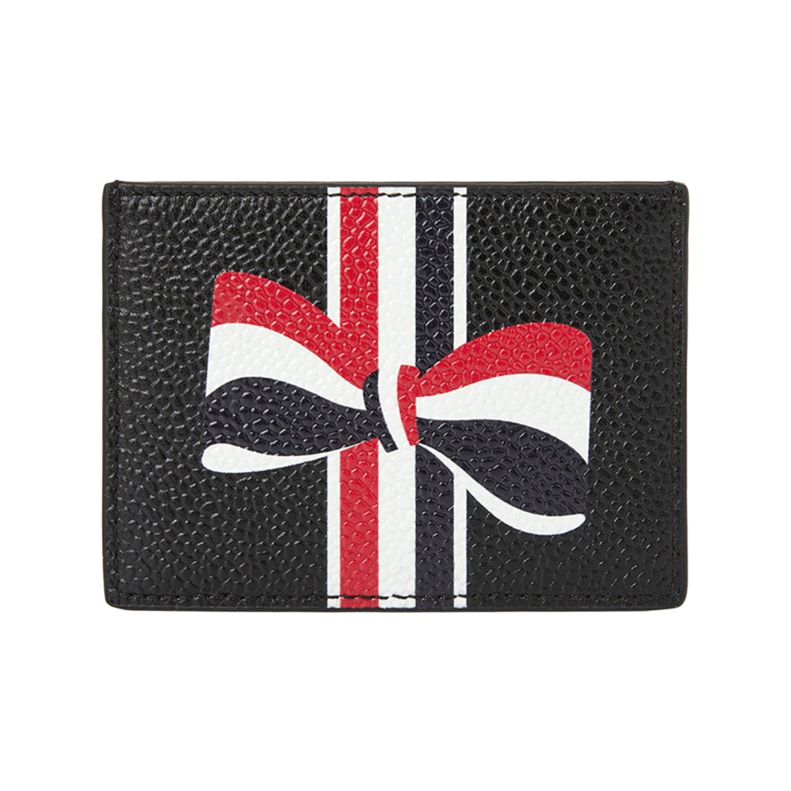 톰브라운 싱글 카드 홀더 블랙(Thom Browne Single Card Holder Black) - 2