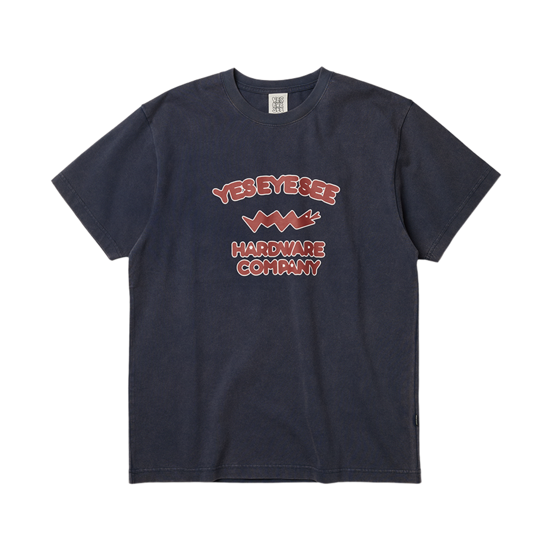 [더블적립]예스아이씨 에스엔 하드웨어 워시드 티 네이비