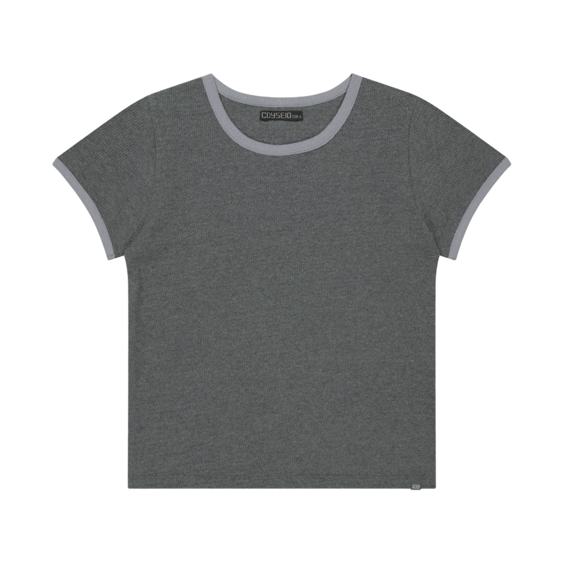 CY26FSTOTS303 COYSEIO 038 Mini Waffle Ringer T-Shirt Melange Brown