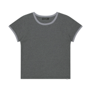 COYSEIO 038 Mini Waffle Ringer T-Shirt Melange Brown