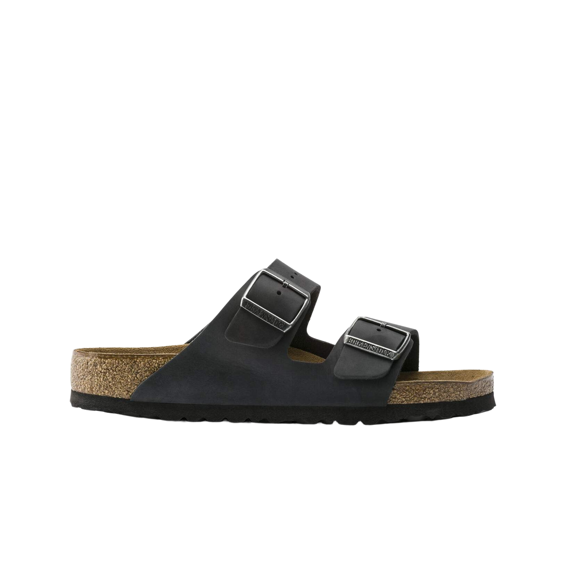 0752483 Birkenstock Arizona Natural Oiled Leather Black - Narrow