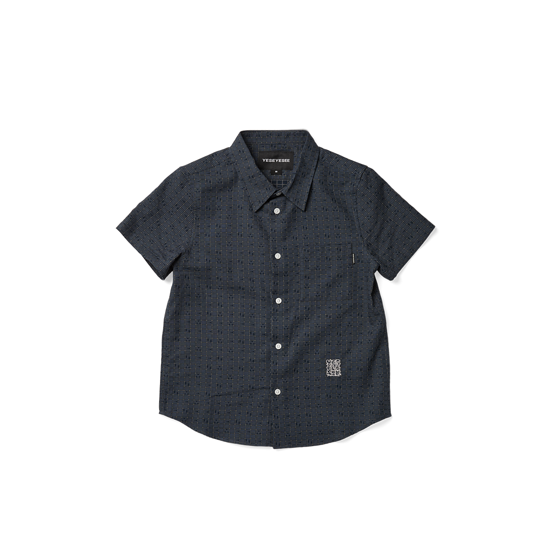 [더블적립]예스아이씨 예스 폰트 플래드 하프 셔츠 네이비([더블적립]YESEYESEE Y.E.S Font Plaid Half Shirt Navy) - 3