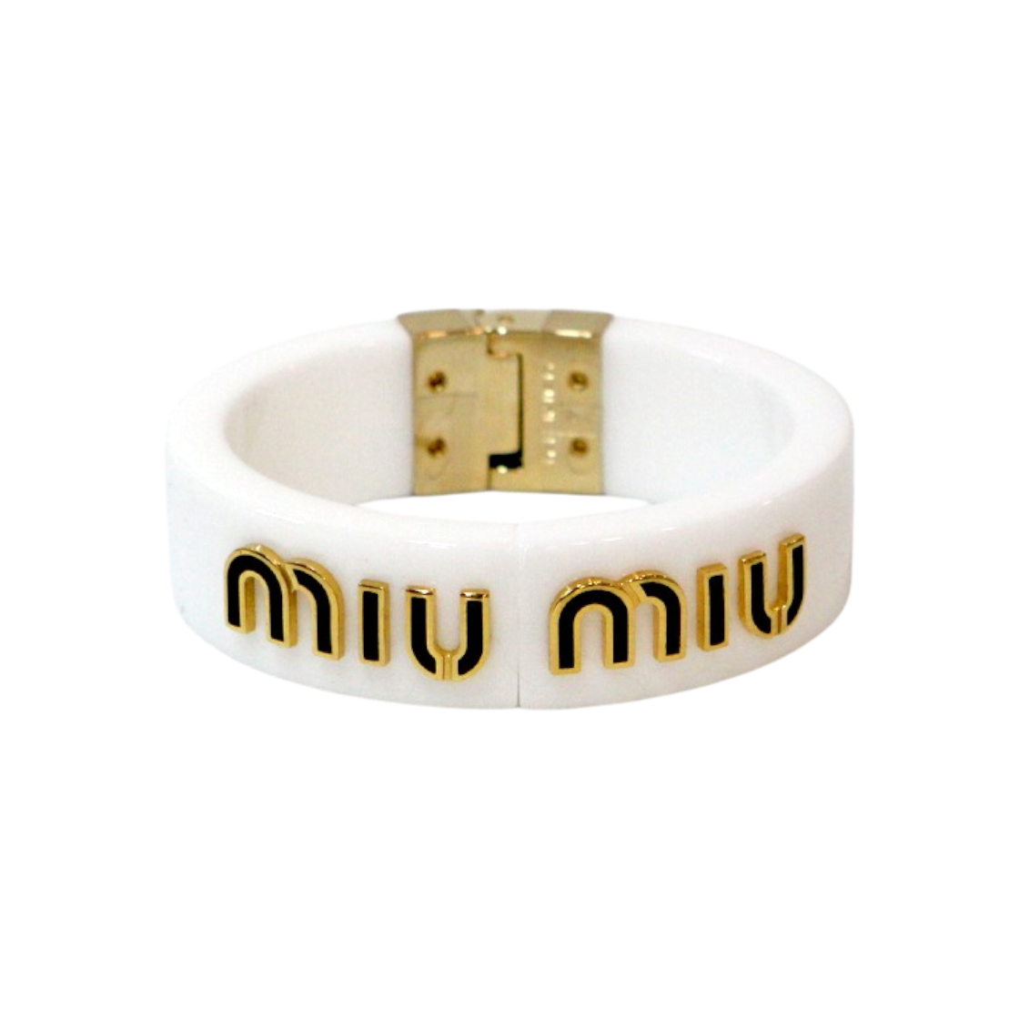ITBEOB26V26G Miu Miu White Bangle Bracelet A-B50434