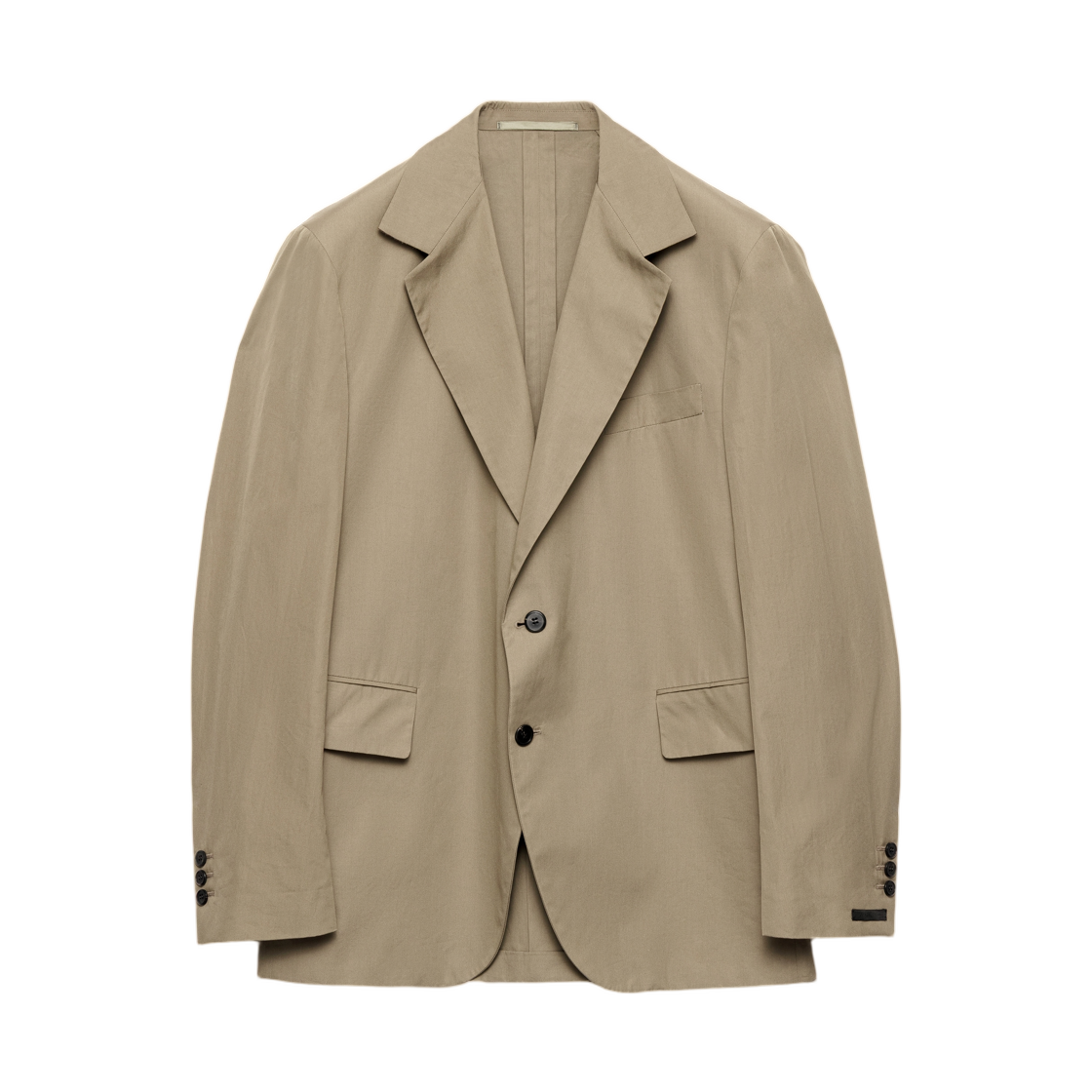 프라다 싱글 브레스티드 코튼 자켓 클레이 그레이(Prada Single-Breasted Cotton Jacket Clay Grey)