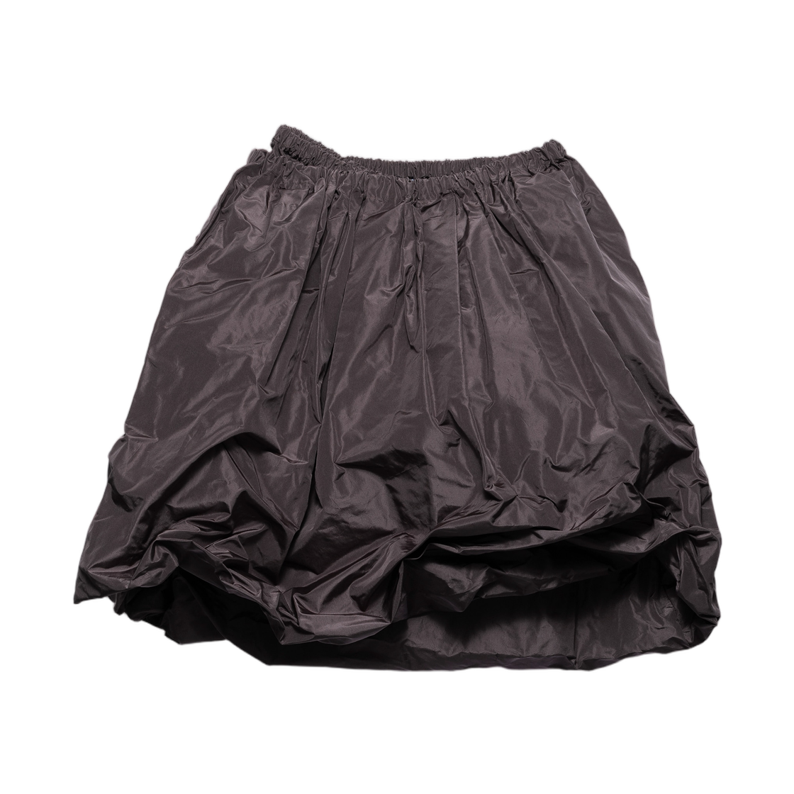 P136I-18LN-F063H (W) Prada Technical Taffeta Skirt Hematite