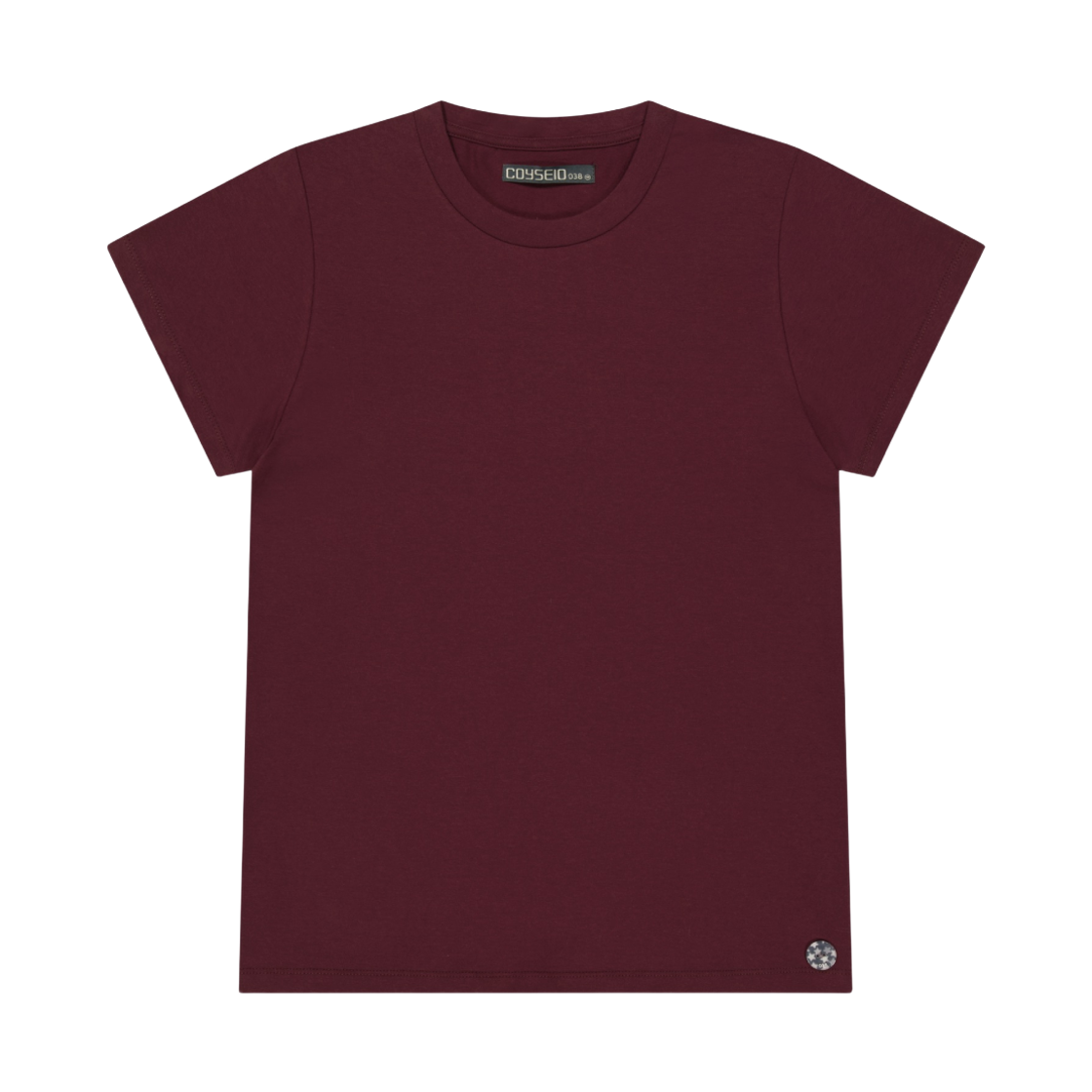 CY26FSTOTS309 COYSEIO 038 Star Button Plain T-Shirt Wine